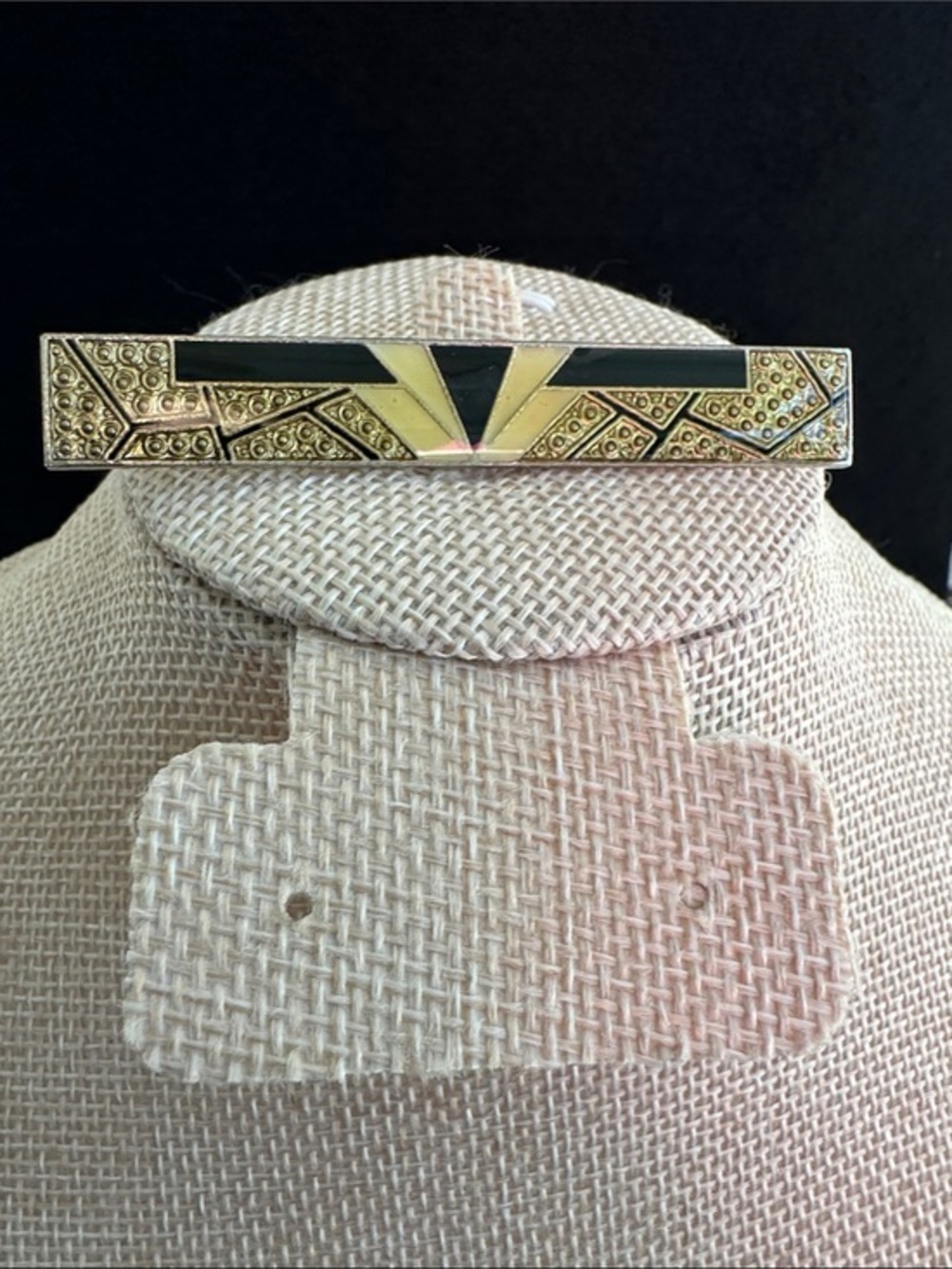 VTG Pierre Bex Art Deco Revival Bar Brooch